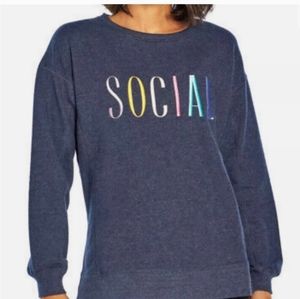 3/$25 Wildfox "Social" Crewneck Sweater Size XXL